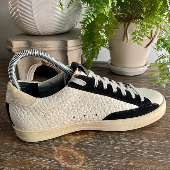 P448 John Delhisil Sneakers Lace Up Low Top Leather Shoes Women’s EU 37 / US 7 - Picture 5 of 10